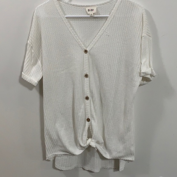 Women’s Bibi button up cardigan tie at bottom Sz L - Picture 1 of 5